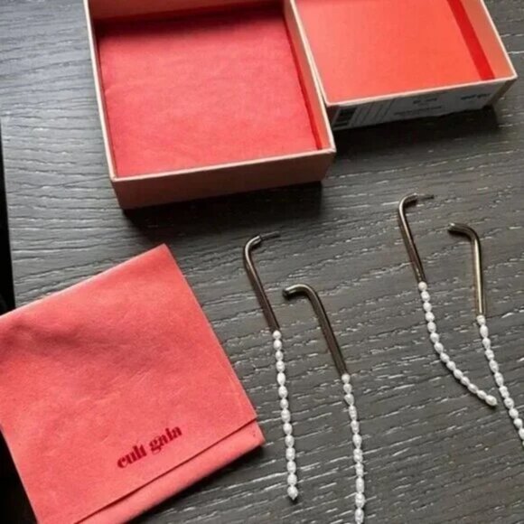 Cult Gaia Gold and White Earrings - Picture 9 of 16